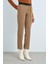 Beli Lastikli Ütü Izli Havuç Pantolon Camel 3