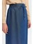 Beli Lastikli Tencel Etek Indigo 5