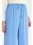 Beli Lastikli Bol Paça Pantolon Açık Mavi 5
