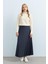 Beli Nakış Detaylı Pilise Etek Indigo 1