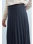 Beli Nakış Detaylı Pilise Etek Indigo 3