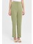 Arkası Lastikli Düz Paça Pantolon Olive 3