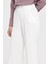 Beli Lastikli Culotte Pantolon Ekru 4