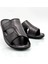 Gerçek Deri Erkek Terlik Hafif Terlik Deri A. Şır Siyah 2