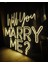 Cizgineon Will You Marry Me? Işıklı Neon LED Duvar Dekarasyon 90*90 CM 2