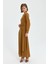 Kuşak Detaylı Elbise Camel 4