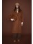 Oversize %100 Yün Kaban Kahve 3