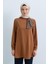 Fular Detaylı Pantolon Tunik Takım Taba 1