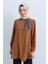 Fular Detaylı Pantolon Tunik Takım Taba 2