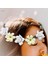 Çiçek Bandı Bohemian Headdress Kafa Çelenk Brid Garland Charm Başlığı Cadılar Bayramı Kostüm Tatil Kadınlar Için Saç Aksesuarı, Beyaz (Yurt Dışından) 1