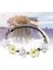 Çiçek Bandı Bohemian Headdress Kafa Çelenk Brid Garland Charm Başlığı Cadılar Bayramı Kostüm Tatil Kadınlar Için Saç Aksesuarı, Beyaz (Yurt Dışından) 2