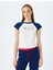 Baskılı Renk Bloklu Slim Fit Kısa Kollu Tişört 3
