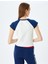 Baskılı Renk Bloklu Slim Fit Kısa Kollu Tişört 4