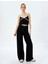 Dikiş Detaylı Fiyonklu Slim Fit Askılı Crop Üst 2