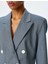 Uzun Kollu Düğmeli Kruvaze Yaka Crop Blazer Ceket 5