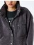 Cep Detaylı Fermuarlı Dik Yaka Oversize Peluş Sweatshirt 5