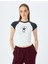 Bisiklet Yaka Renk Bloklu Basic Slim Fit Kısa Kollu Reglan Kol Tişört 3