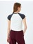 Bisiklet Yaka Renk Bloklu Basic Slim Fit Kısa Kollu Reglan Kol Tişört 4
