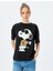 Snoopy Baskılı Kısa Kollu Bisiklet Yaka Lisanslı Tişört 3