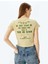 Nakışlı Arkası Baskılı Kısa Kollu Bisiklet Yaka Tişört 4