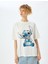 Stitch Lisanslı Baskılı Oversize Kısa Kollu Tişört 3