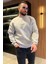 Baskılı Üç Iplik Şardonlu Bisiklet Yaka Erkek Sweatshirt 3