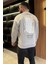 Baskılı Üç Iplik Şardonlu Bisiklet Yaka Erkek Sweatshirt 4