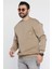 Üç Iplik Şardonlu Yazı Baskılı Erkek Sweatshirt 4