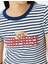Kısa Kollu Slim Fit Bisiklet Yaka Baskılı Crop Tişört 5