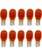 10 Adet 12V T15 WY16W Dipsiz Standart Ampul Turuncu 1