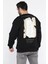 Erkek Bisiklet Yaka Baskılı Üç Iplik Şardonlu Sweatshirt 2