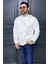 Erkek Bisiklet Yaka Baskılı Üç Iplik Şardonlu Sweatshirt 3
