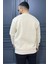 Kabartma Yazılı Bisiklet Yaka Erkek Sweatshirt 4