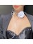 Beyaz Saten Gül Choker 2