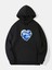 Ocen Heart Baskılı Kapüşonlu Içi Yumuşak Polarlı Oversize Sweatshirt - Siyah 1