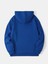 Hang Loose Baskılı Kapüşonlu Içi Yumuşak Polarlı Oversize Sweatshirt - Saks Mavisi 2