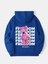 Freedom Baskılı Kapüşonlu Içi Yumuşak Polarlı Oversize Sweatshirt - Saks Mavisi 1