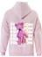 Freedom Baskılı Kapüşonlu Içi Yumuşak Polarlı Oversize Sweatshirt - Pembe 1