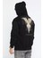 Üç Iplik Şardonlu Kapüşonlu Kartal Baskılı Erkek Sweatshirt 4
