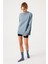 Lydney Kadın V Detaylı Sıfır Yaka Sweatshirt Stone 4