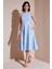 Bisiklet Yaka Regular Fit Cepli Pileli Midi Elbise Bayan Elbise 6051963 1