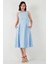 Bisiklet Yaka Regular Fit Cepli Pileli Midi Elbise Bayan Elbise 6051963 4