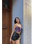 Çiçek Baskılı Korseli Balenli Bralet Sütyen Takımı Corset Bra Set 5