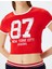 Baskılı Kısa Kollu Bisiklet Yaka Slim Fit Crop Kaşkorse Tişört 5