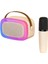 Karaoke Hoparlör 1 Mikrofonlu Rgb Işıklı USB Sd Kart Fm Radyo Taşınabilir Bluetooth Hoparlör 1