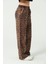 Leopar Desenli Beli Lastikli Pantolon 4