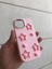Iphone 15 Pembe Pink Star Silikon Kabartmalı Telefon Kılıfı 1