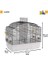 Ferplast Kuş Kafesi, Muhabbet Kuşu Kafesi, Egzotik Kafes, Kuş Oyuncağı, Kuş Besleme Kabı, Kuş Oturma Çubukları Dahil, Ayırma Duvarlı, 71 x 38 x Y 60,5 Cm. 2