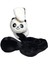 Ünisex Kız ve Erkek Siyah Beyaz Renk Panda Figürlü Oynar Kulak ve Sesli Kışlık Peluş Kulaklık 2