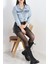 Lazer Kesim Crop Kot Ceket Buzmavi - 23145.1900. 2